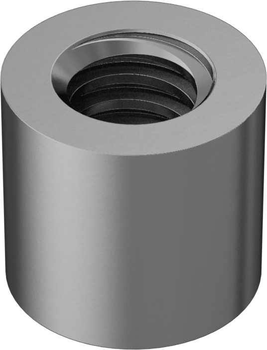 Acme Yuvarlak Somun, ASTM B505 932 Yatak Bronzu, Sağ El, 1"-5 Dişli