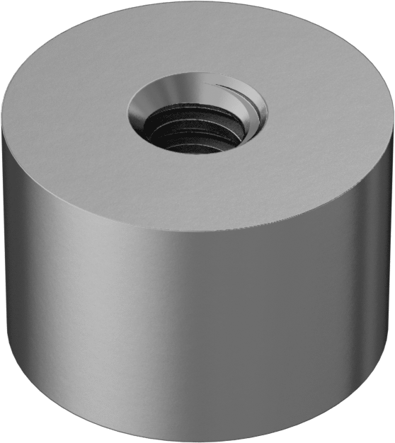 Acme Yuvarlak Somun, ASTM B505 932 Yatak Bronzu, Sağ El, 1/4"-16 Diş