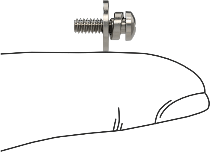 Düz ve Yarıklı Kilit Pullu Silindir Başlı Vidalar, 4-40 Diş Boyutu, 3/8" Uzunluk