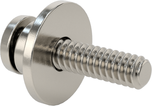 Düz ve Yarıklı Kilit Pullu Silindir Başlı Vidalar, 4-40 Diş Boyutu, 1/2" Uzunluk