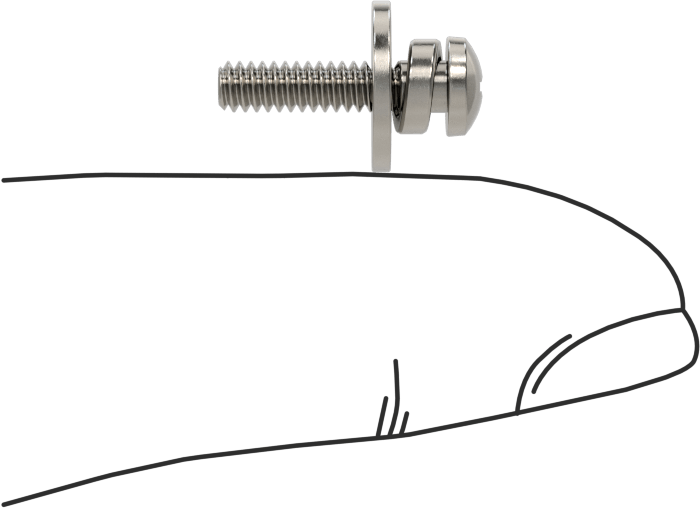 Düz ve Yarıklı Kilit Pullu Silindir Başlı Vidalar, 4-40 Diş Boyutu, 1/2" Uzunluk