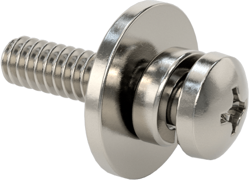 Düz ve Yarıklı Kilit Pullu Silindir Başlı Vidalar, 4-40 Diş Boyutu, 1/2" Uzunluk