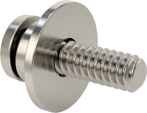 Düz ve Yarıklı Kilit Pullu Silindir Başlı Vidalar, 6-32 Diş Boyutu, 1/2" Uzunluk
