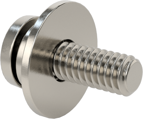 Düz ve Yarıklı Kilit Pullu Silindir Başlı Vidalar, 8-32 Diş Boyutu, 1/2" Uzunluk
