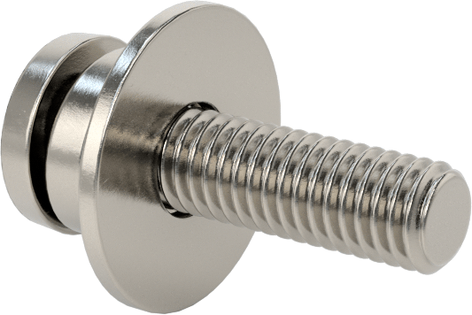 Düz ve Yarıklı Kilit Pullu Silindir Başlı Vidalar, 10-32 Diş Boyutu, 3/4" Uzunluk