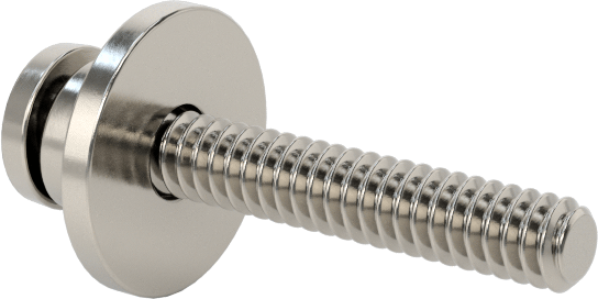 Düz ve Yarıklı Kilit Pullu Silindir Başlı Vidalar, 4-40 Diş, 3/4" Uzunluk