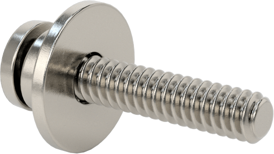 Düz ve Yarıklı Kilit Pullu Silindir Başlı Vidalar, 6-32 Diş, 3/4" Uzunluk