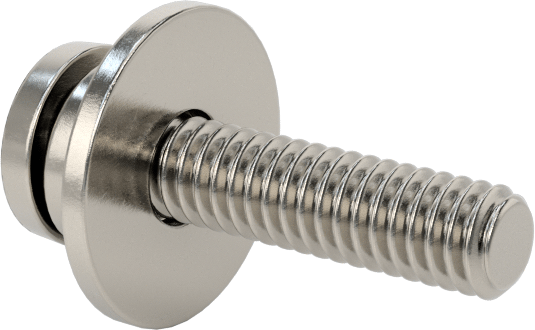 Düz ve Yarıklı Kilit Pullu Silindir Başlı Vidalar, 8-32 Diş, 3/4" Uzunluk