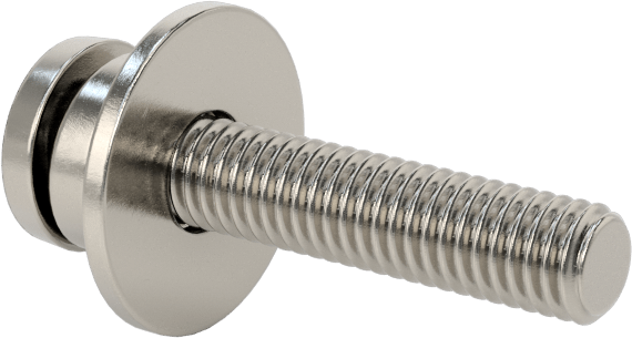 Düz ve Yarıklı Kilit Pullu Silindir Başlı Vidalar, 10-32 Diş, 1" Uzunluk