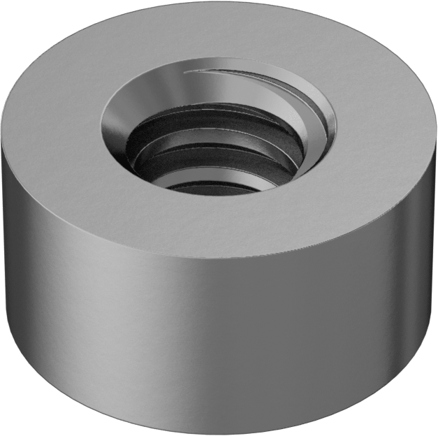ASTM B16 360 Pirinç Acme Yuvarlak Somun, Sağ El, 3/8"-12 Diş Boyutu