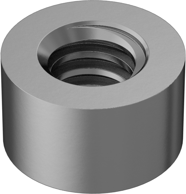 ASTM B16 360 Pirinç Acme Yuvarlak Somun, Sağ El, 1/2"-10 Diş Boyutu