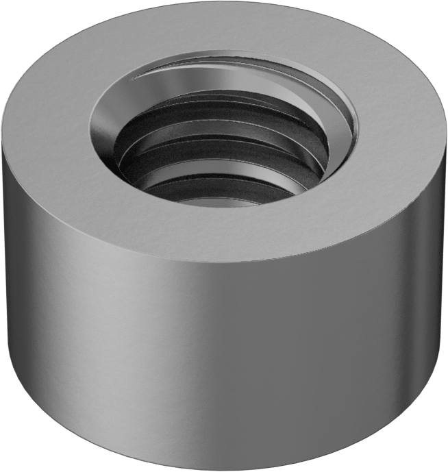 ASTM B16 360 Pirinç Acme Yuvarlak Somun, Sağ El, 7/8"-6 Diş Boyutu