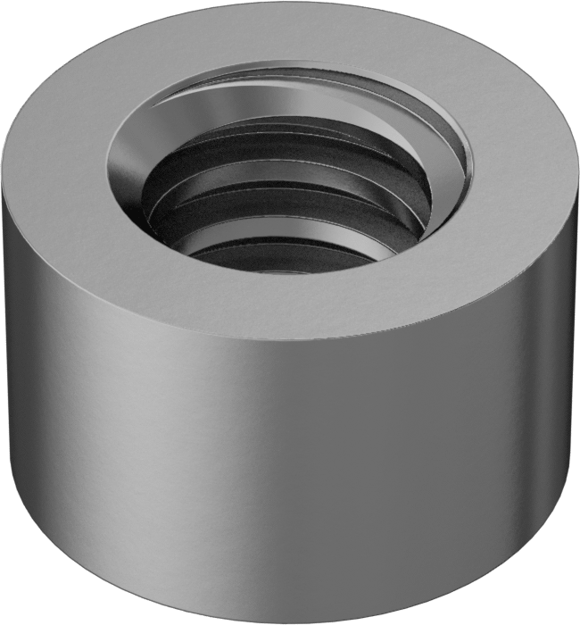 ASTM B16 360 Pirinç Acme Yuvarlak Somun, Sağ El, 1"-5 Diş Boyutu