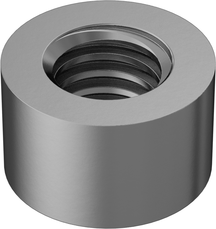 ASTM B16 360 Pirinç Acme Yuvarlak Somun, Sağ El, 1-1/2"-4 Diş Boyutu