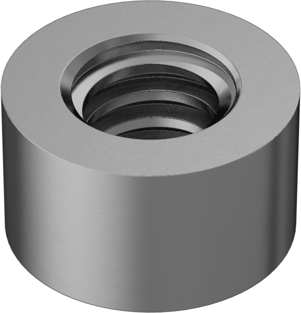 ASTM B16 360 Pirinç Acme Yuvarlak Somun, Sol El, 1/2"-10 Diş Boyutu