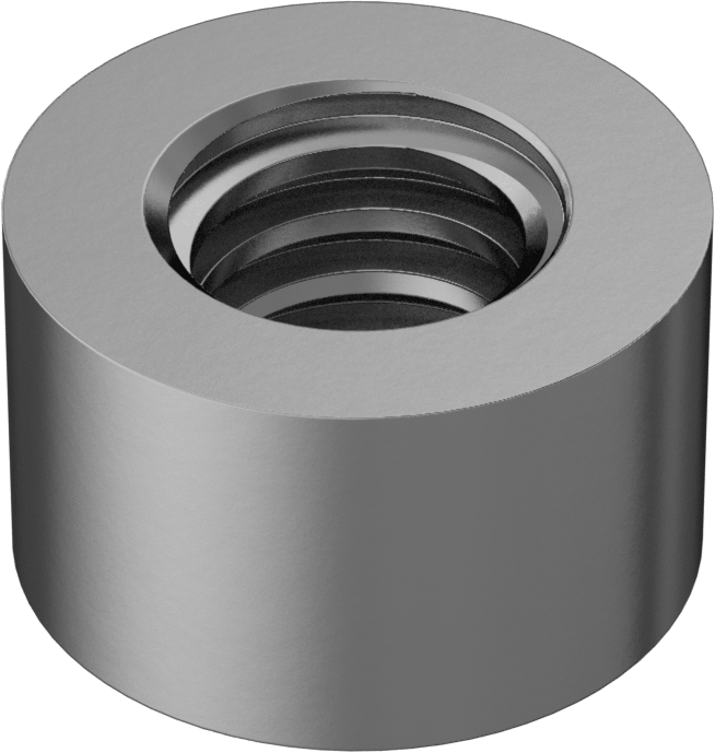 ASTM B16 360 Pirinç Acme Yuvarlak Somun, Sol El, 7/8"-6 Diş Boyutu