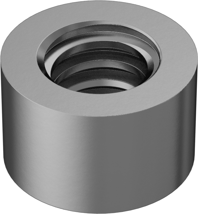 ASTM B16 360 Pirinç Acme Yuvarlak Somun, Sol El, 1"-5 Diş Boyutu