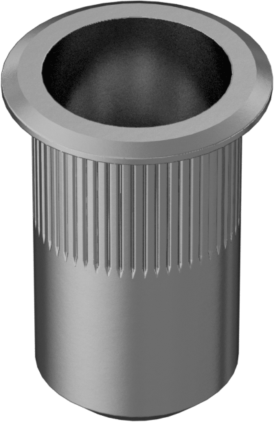Çinko Sarı Kromat Kaplı Çelik Bükülmeye Dayanıklı Perçin Somunu, 1/4"-20 Diş Boyutu, 0,165“ ila 0,260” Malzeme Kalınlığı için