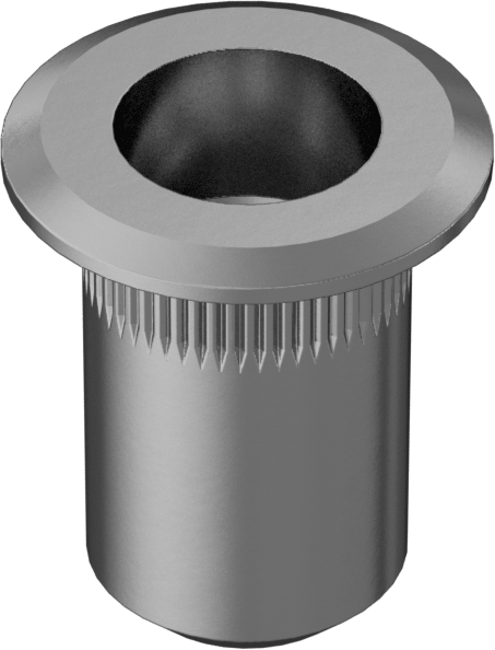 Çinko Sarı Kromat Kaplı Çelik Bükülmeye Dayanıklı Perçin Somunu, M4 x 0,7 mm Diş Boyutu, 0,5 mm ila 2 mm Malzeme Kalınlığı için
