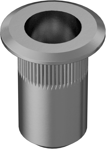 Çinko Sarı Kromat Kaplı Çelik Bükülmeye Dayanıklı Perçin Somunu, M4 x 0,7 mm Diş Boyutu, 2 mm ila 3,3 mm Malzeme Kalınlığı için