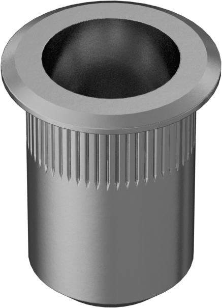 Çinko Sarı Kromat Kaplı Çelik Bükülmeye Dayanıklı Perçin Somunu, M6 x 1 mm Diş Boyutu, 0,7 mm ila 4,2 mm Malzeme Kalınlığı için