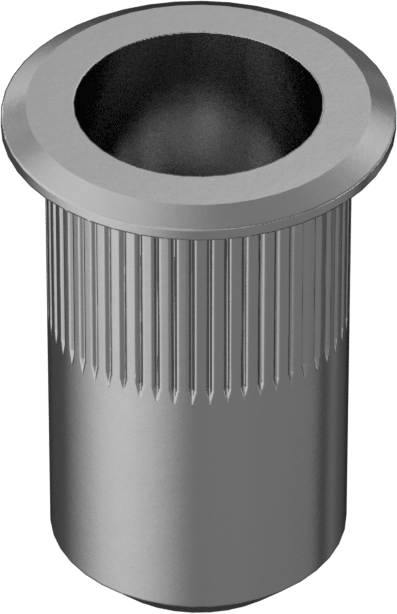 Çinko Sarı Kromat Kaplı Çelik Bükülmeye Dayanıklı Perçin Somunu, M6 x 1 mm Diş Boyutu, 4,2 mm ila 6,6 mm Malzeme Kalınlığı için