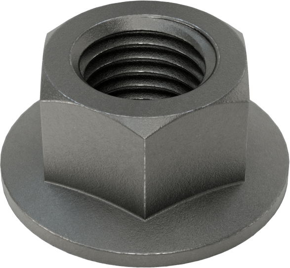 Yüksek Mukavemetli Çelik JIS Flanş Somunu, Siyah Fosfat Kaplı, M10 x 1,25 mm Diş Boyutu