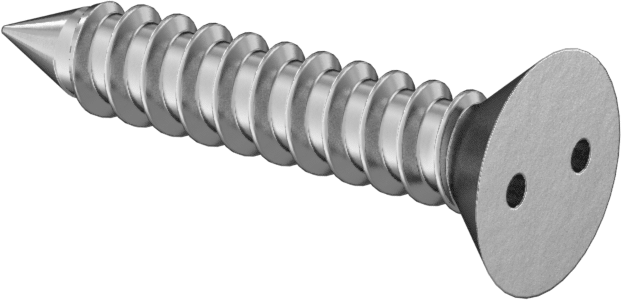 Delikli Anahtar Düz Başlı Vidalar, Sac Metal için, 18-8 Paslanmaz Çelik, Numara 6 Boyut, 3/4" Uzunluk