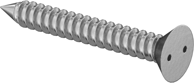 Delikli Anahtar Düz Başlı Vidalar, Sac Metal için, 18-8 Paslanmaz Çelik, Numara 8 Boyut, 1-1/4" Uzunluk
