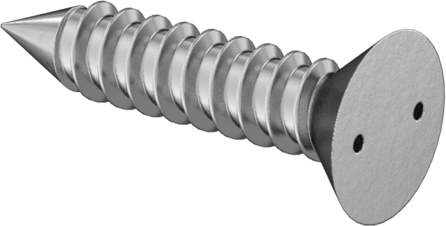 Delikli Anahtar Düz Başlı Vidalar, Sac Metal için, 18-8 Paslanmaz Çelik, 12 Numaralı Boyut, 1" Uzunluk