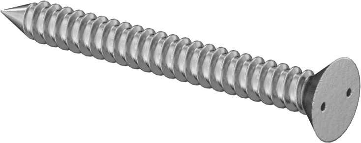 Delikli Anahtar Düz Başlı Vidalar, Sac Metal için, 18-8 Paslanmaz Çelik, 12 Numaralı Boyut, 2" Uzunluk