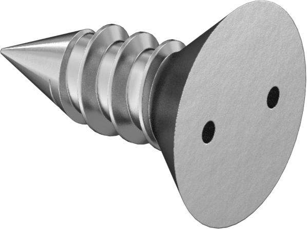 Delikli Anahtar Düz Başlı Vidalar, Sac Metal için, 18-8 Paslanmaz Çelik, 10 Numaralı Boyut, 1/2" Uzunluk