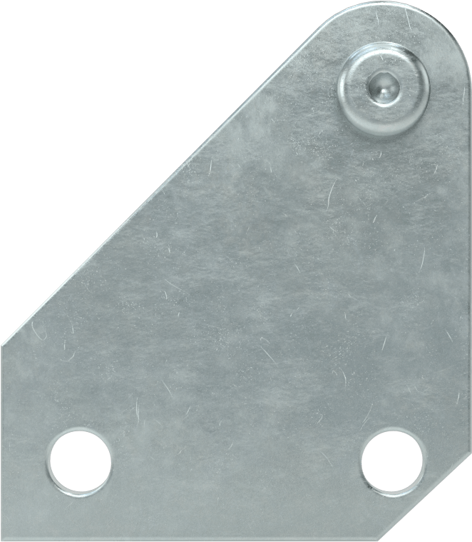 Gaz Yayı için Bilyalı Saplama Montaj Braketi, 10 mm Top Çapı, 0,83" Top Yükseklik, Sol El