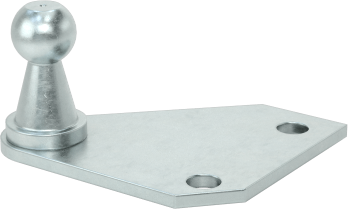 Gaz Yayı için Bilyalı Saplama Montaj Braketi, 10 mm Top Çapı, 0,83" Top Yükseklik, Sol El