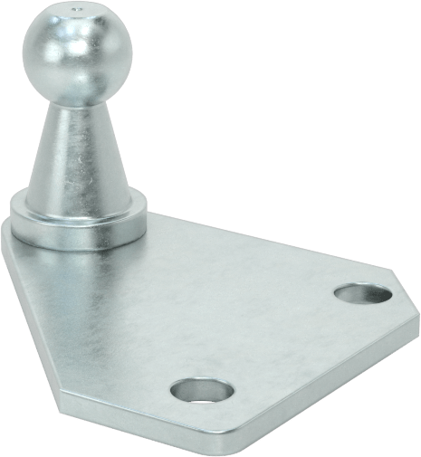 Gaz Yayı için Bilyalı Saplama Montaj Braketi, 10 mm Top Çapı, 0,83" Top Yükseklik, Sağ El