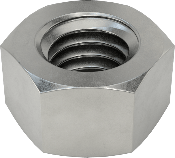 Orta Mukavemetli Çelik Sol Dişli Altıgen Somun, 3/8"-16 Diş Boyutu