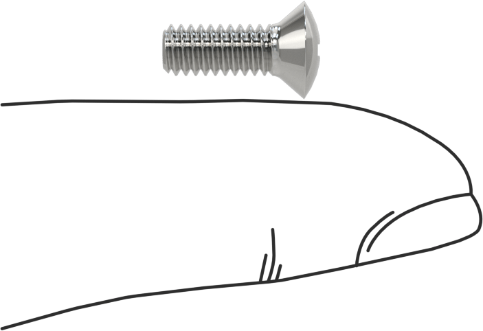 Krom Kaplı 18-8 Paslanmaz Çelik Phillips Oval Başlı Vidalar, 8-32 Diş Boyutu, 1/2" Uzunluk