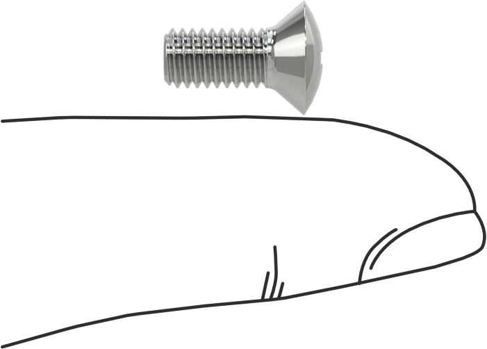 Krom Kaplı 18-8 Paslanmaz Çelik Phillips Oval Başlı Vidalar, 10-32 Diş Boyutu, 1/2" Uzunluk