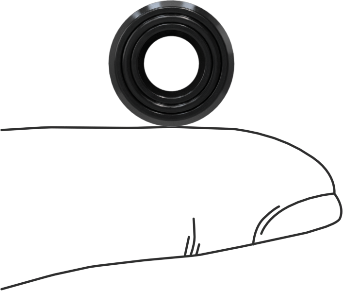 Yüksek Kararlılık O-Ring Yüklü U-Kup Contası, 0,275" Oluk Genişliği için, 0,25“ İç Çap x 0,5” Dış Çap x 0,25" Genişlik