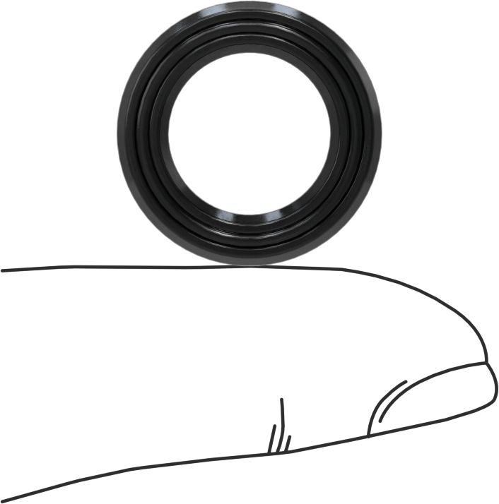 Yüksek Kararlılık O-Ring Yüklü U-Kup Contası, 0,275" Oluk Genişliği için, 0,5“ İç Çap x 0,75” Dış Çap x 0,25" Genişlik