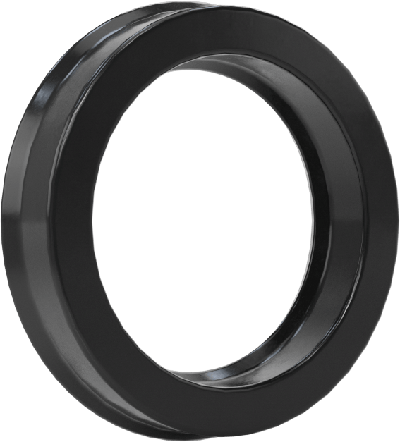 Yüksek Kararlılık O-Ring Yüklü U-Kup Contası, 0,206" Genişlikte Oluk için, 0,625“ İç Çap x 0,875” Dış Çap x 0,188" Genişlik