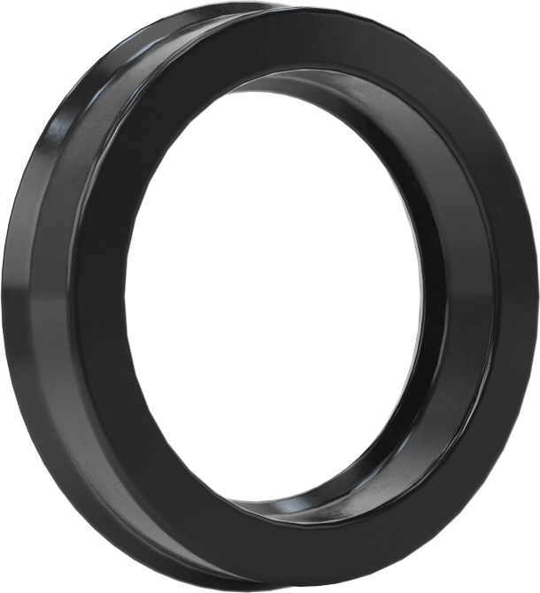 Yüksek Kararlılık O-Ring Yüklü U-Kup Contası, 0,343" Oluk Genişliği, 1“ İç Çap x 1,375” Dış Çap x 0,313" Genişlik