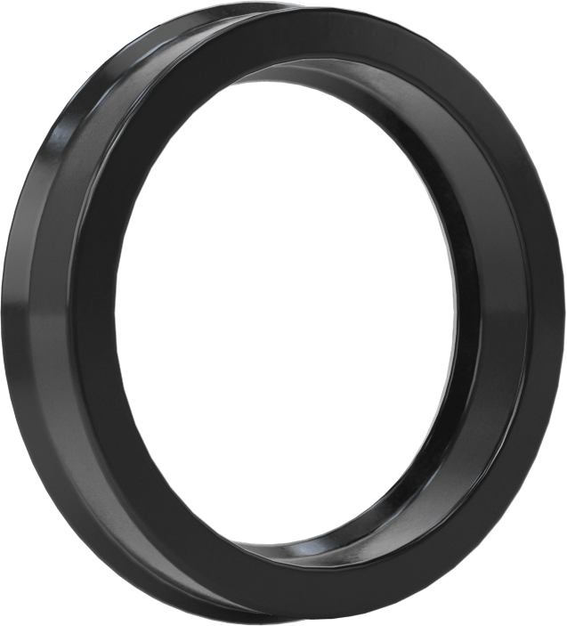 Yüksek Kararlılık O-Ring Yüklü U-Kup Contası, 0,413" Oluk Genişliği için, 1,375“ İç Çap x 1,75” Dış Çap x 0,375" Genişlik