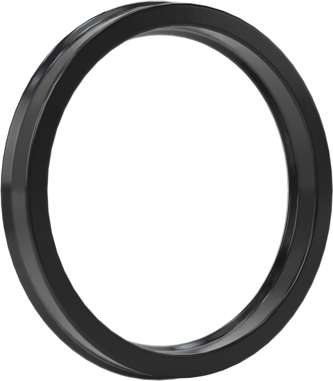 Yüksek Kararlılık O-Ring Yüklü U-Kup Contası, 0,343" Oluk Genişliği, 2“ İç Çap x 2,375” Dış Çap x 0,313" Genişlik