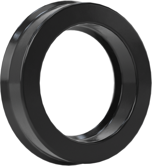Yüksek Kararlılık O-Ring Yüklü U-Kup Contası, 0,413" Oluk Genişliği için, 1“ İç Çap x 1,500” Dış Çap x 0,375" Genişlik