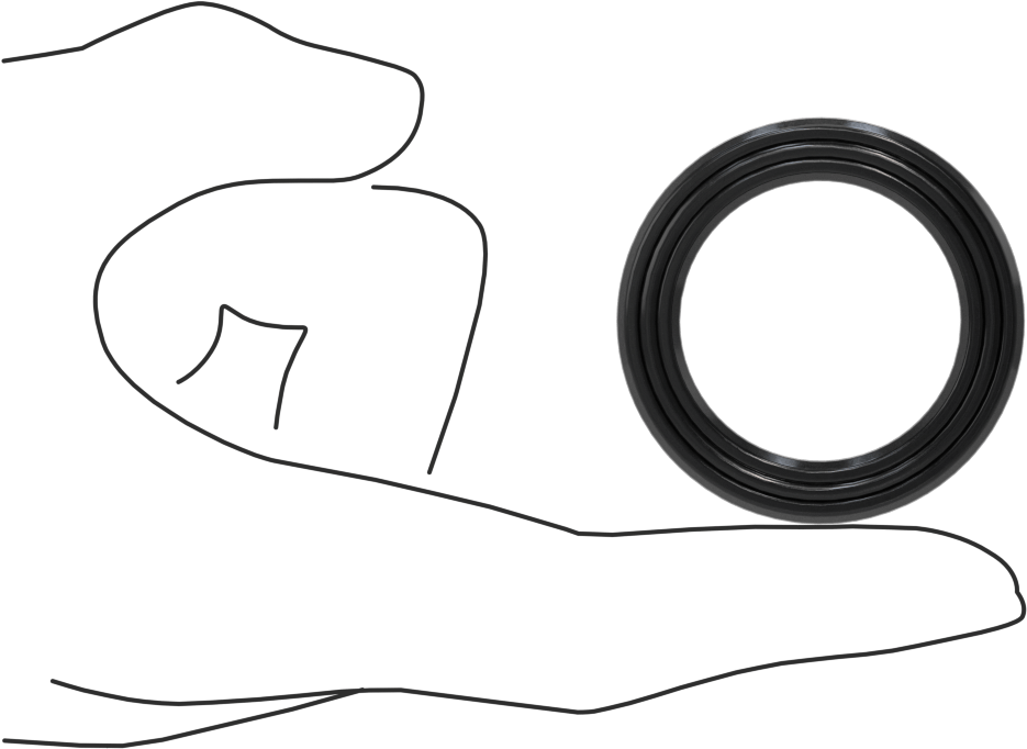 Yüksek Kararlılık O-Ring Yüklü U-Kup Contası, 0,413" Oluk Genişliği için, 1,25“ İç Çap x 1,75” Dış Çap x 0,375" Genişlik