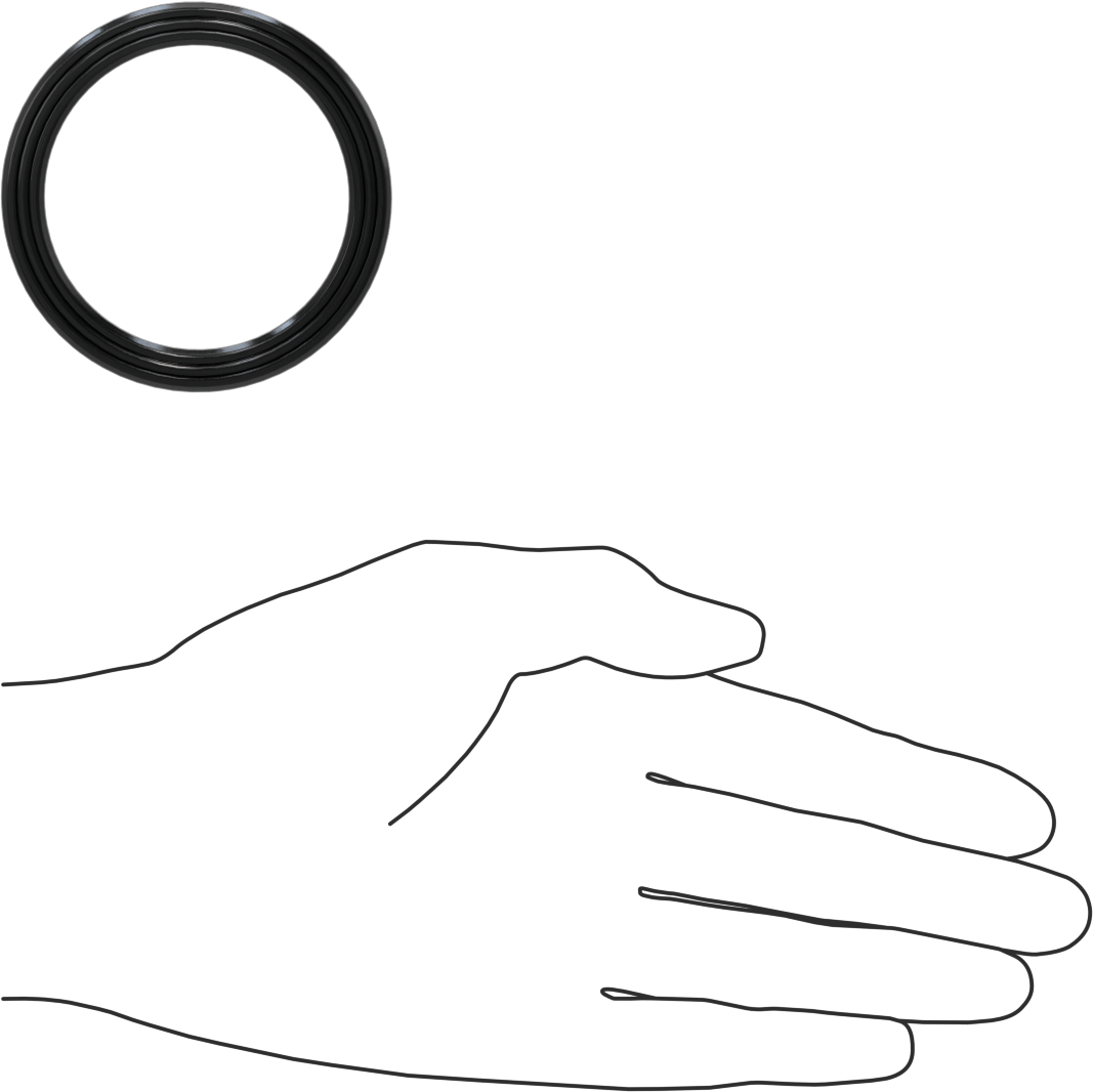Yüksek Kararlılık O-Ring Yüklü U-Kup Contası, 0,413" Oluk Genişliği için, 2“ İç Çap x 2,500” Dış Çap x 0,375" Genişlik