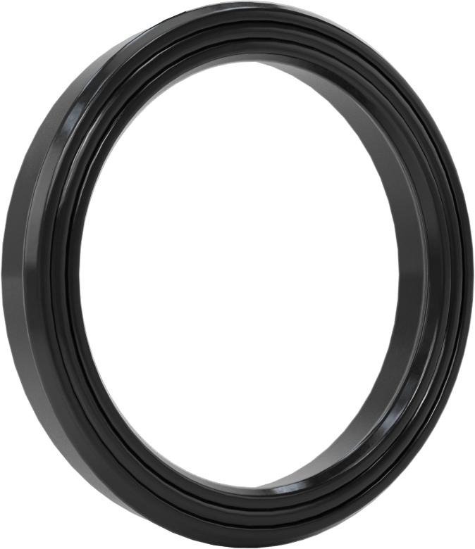 Yüksek Kararlılık O-Ring Yüklü U-Kup Contası, 0,413" Oluk Genişliği için, 2“ İç Çap x 2,500” Dış Çap x 0,375" Genişlik