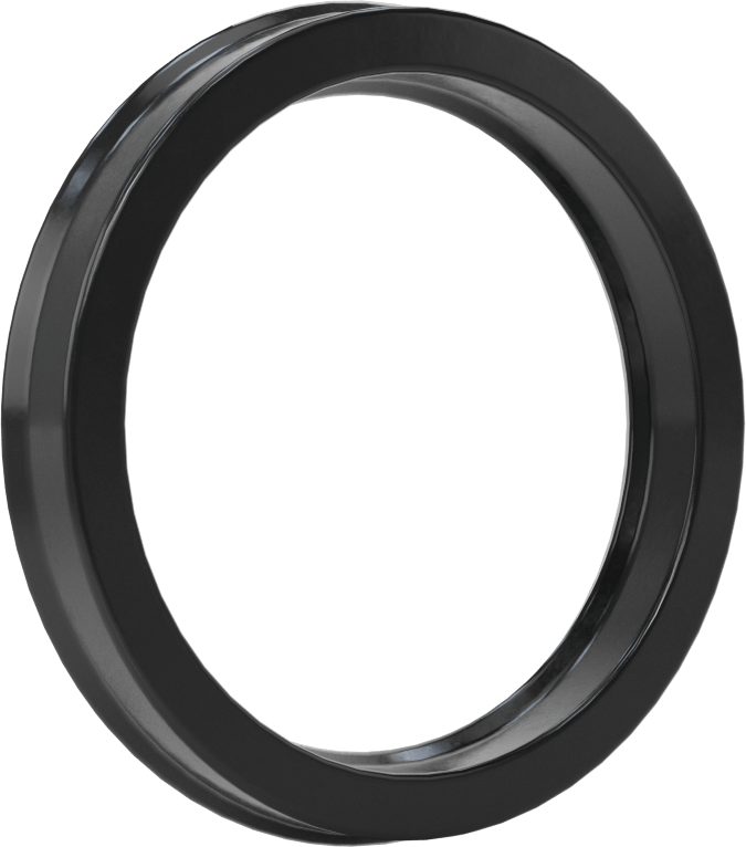 Yüksek Kararlılık O-Ring Yüklü U-Kup Contası, 0,413" Oluk Genişliği için, 2“ İç Çap x 2,500” Dış Çap x 0,375" Genişlik