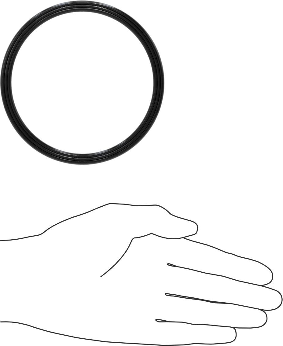 Yüksek Kararlılık O-Ring Yüklü U-Kup Contası, 0,413" Genişlikte Yiv için, 3,625 inç İç Çap x 4,125 inç Dış Çap x 0,375 inç Genişlik